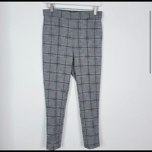 ROMEO + JULIET COUTURE Plaid High Waist Pull On Skinny Legging Pants Size Medium